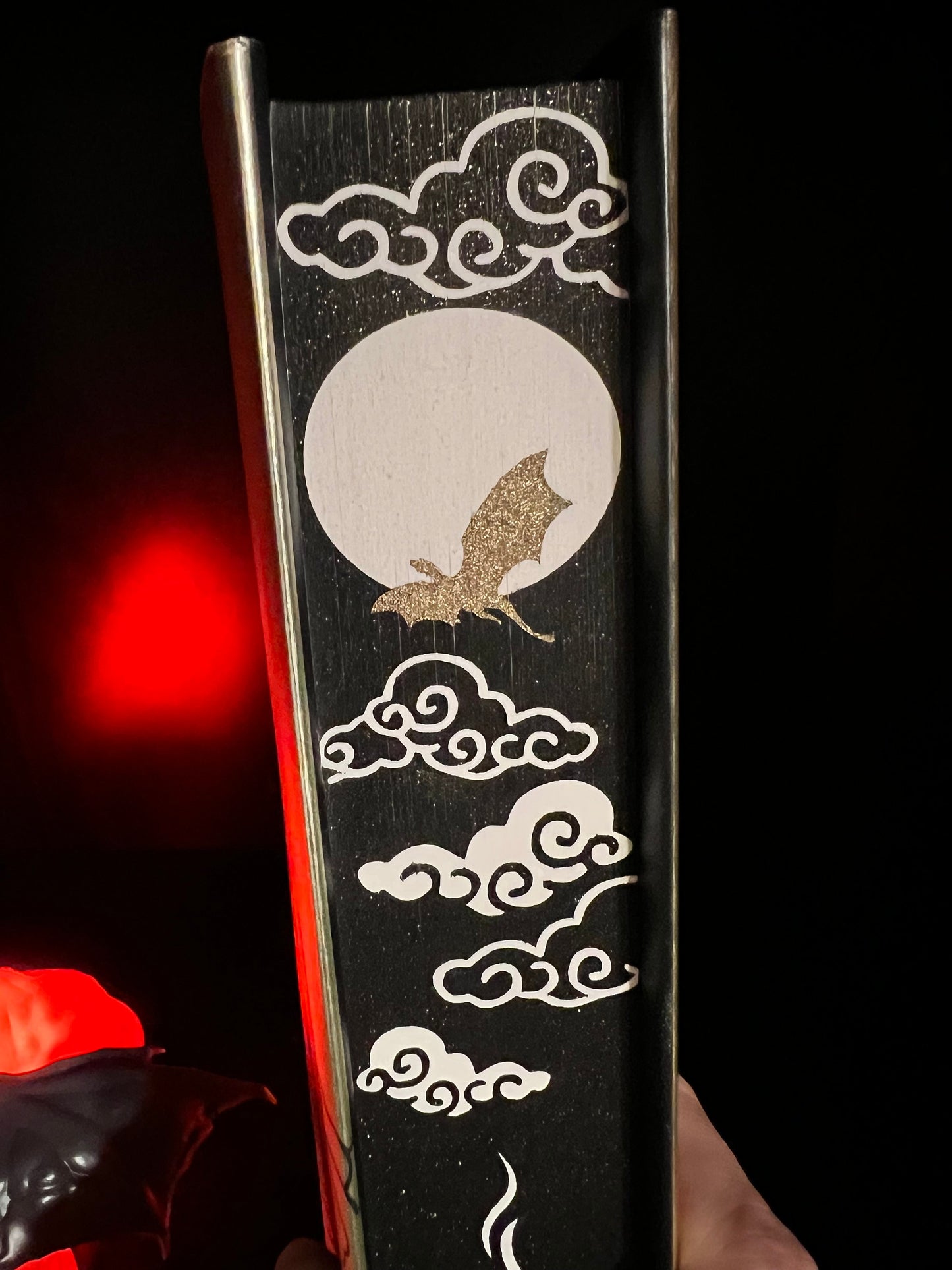 Fourth Wing First Edition Book painted and sprayed edges, custom design on 3 edges