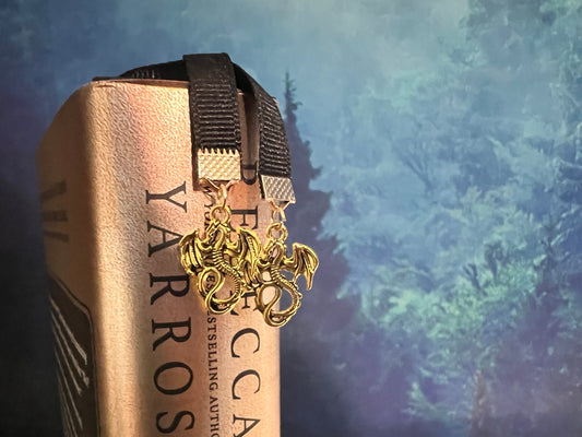 Dragon charm bookmark bookish Fourth Wing inspired decoration for book